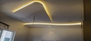 Ceiling interior with lighting