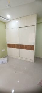 Wardrobe in a room with glossy touch