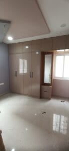 High glossy wardrobe with mirror