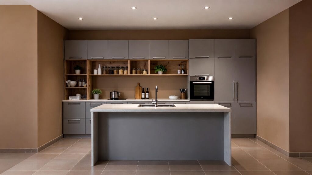 Modular kitchen designers in Gachibowli working on modern kitchen design