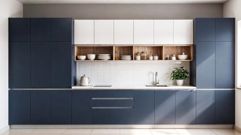 Straight modular kitchen design in Gachibowli